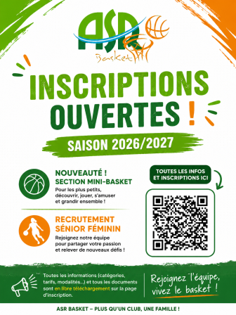 📢 Ouverture des inscriptions SAISON 2026/2027